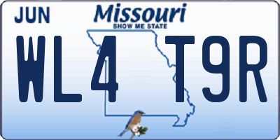 MO license plate WL4T9R