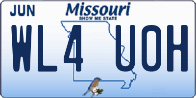 MO license plate WL4U0H
