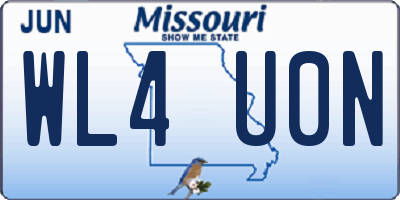 MO license plate WL4U0N