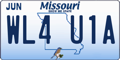 MO license plate WL4U1A