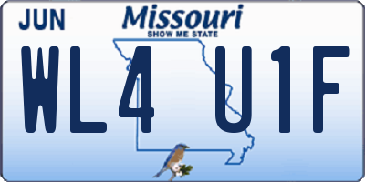 MO license plate WL4U1F