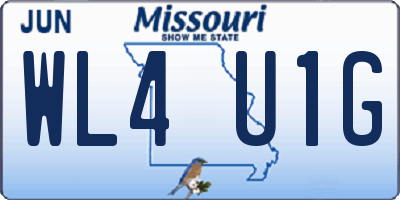 MO license plate WL4U1G
