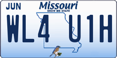 MO license plate WL4U1H