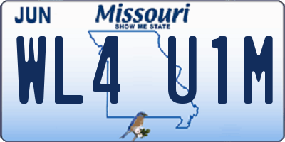 MO license plate WL4U1M