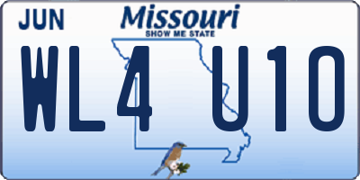 MO license plate WL4U1O