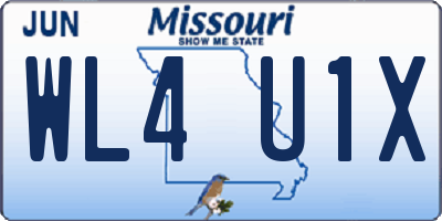 MO license plate WL4U1X