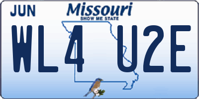 MO license plate WL4U2E