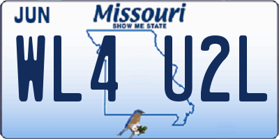 MO license plate WL4U2L