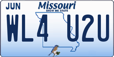 MO license plate WL4U2U
