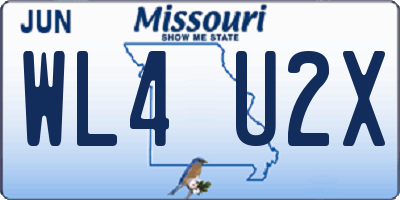 MO license plate WL4U2X