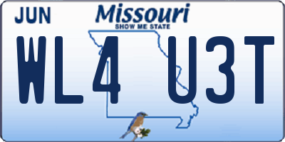 MO license plate WL4U3T