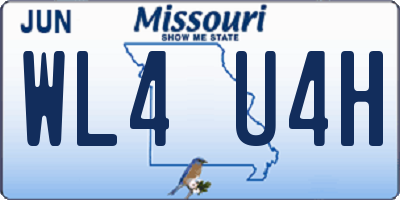MO license plate WL4U4H
