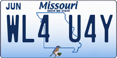 MO license plate WL4U4Y