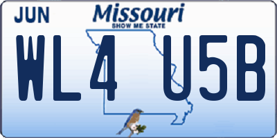 MO license plate WL4U5B