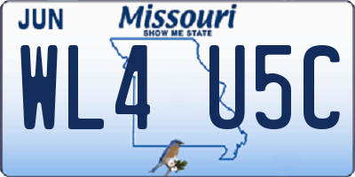 MO license plate WL4U5C
