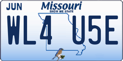 MO license plate WL4U5E