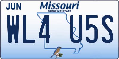 MO license plate WL4U5S