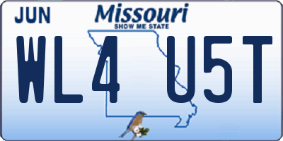 MO license plate WL4U5T