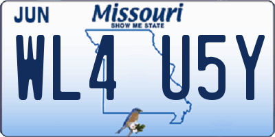 MO license plate WL4U5Y
