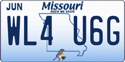 MO license plate WL4U6G