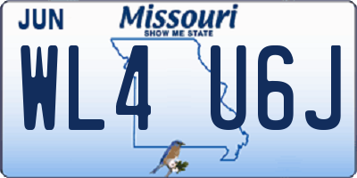 MO license plate WL4U6J
