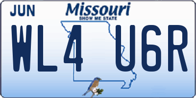MO license plate WL4U6R