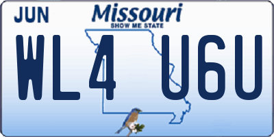 MO license plate WL4U6U