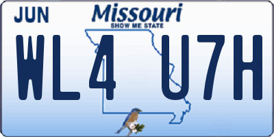 MO license plate WL4U7H