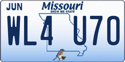 MO license plate WL4U7O