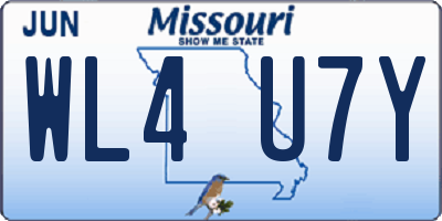 MO license plate WL4U7Y