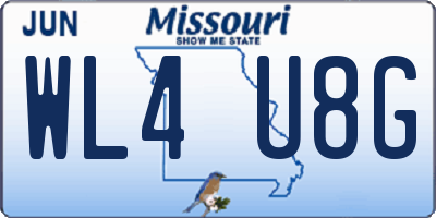 MO license plate WL4U8G