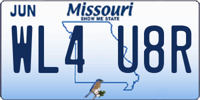 MO license plate WL4U8R