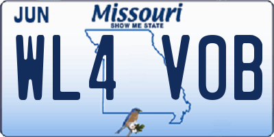 MO license plate WL4V0B