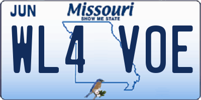 MO license plate WL4V0E