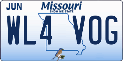 MO license plate WL4V0G