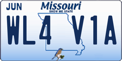 MO license plate WL4V1A