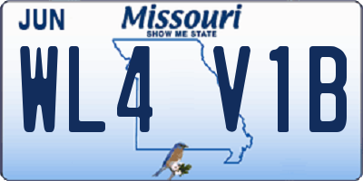 MO license plate WL4V1B
