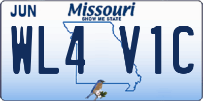 MO license plate WL4V1C