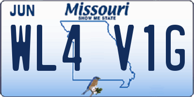 MO license plate WL4V1G