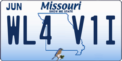 MO license plate WL4V1I