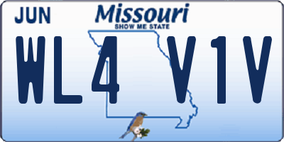 MO license plate WL4V1V