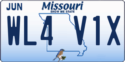 MO license plate WL4V1X