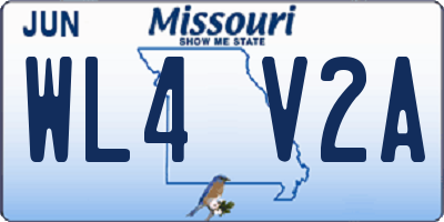 MO license plate WL4V2A