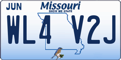 MO license plate WL4V2J