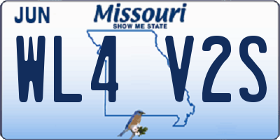 MO license plate WL4V2S
