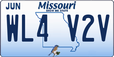 MO license plate WL4V2V