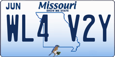 MO license plate WL4V2Y