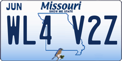 MO license plate WL4V2Z