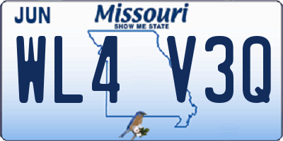 MO license plate WL4V3Q