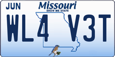 MO license plate WL4V3T